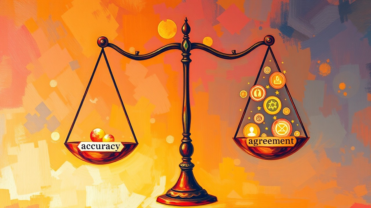 Graphic depicts two comparison scales — one labeled 'accuracy' with binary labels and the other labeled 'agreement' — to illustrate Inter-annotator agreement, Human-in-the-loop AI, and the importance of high-quality training data