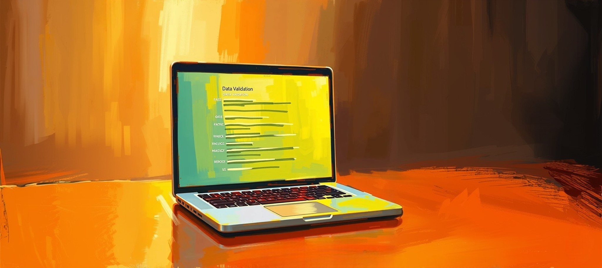 Graphic depicts a laptop open to a data validation task, indicating how Sigma AI’s human annotation supports truth validation in generative AI